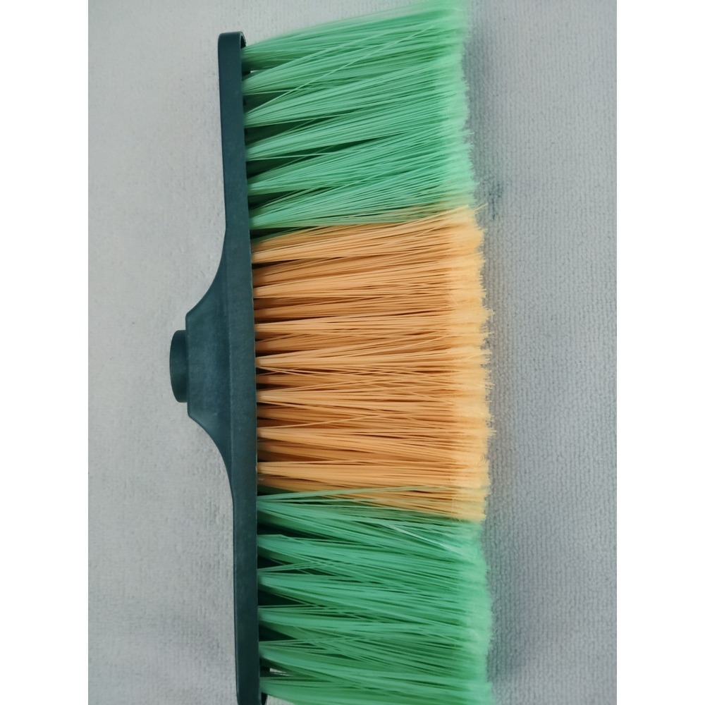 Replacement Broom Head Push Broom Plastic Green/Yellow